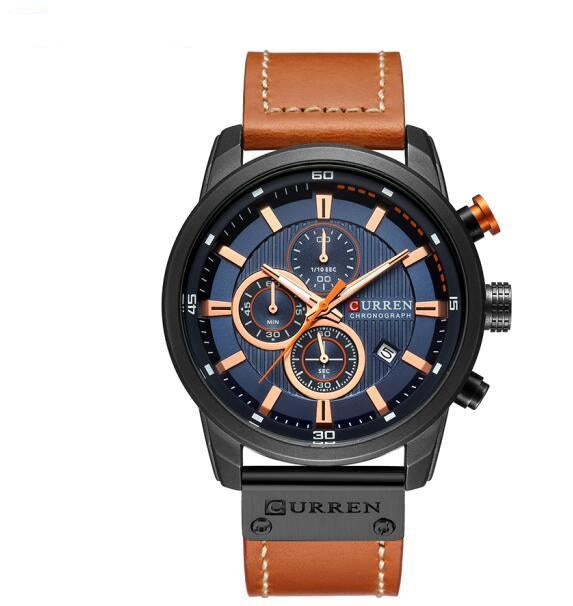 Luxury Analog Leather Sports Watch