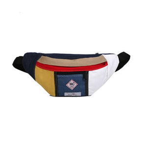 Canvas Patchwork Fashion Chest Bag/Fanny Pack