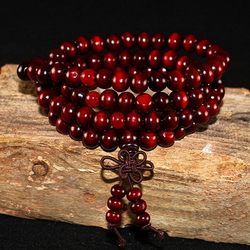 Natural Sandalwood Wood Beaded Bracelet