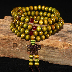 Natural Sandalwood Wood Beaded Bracelet