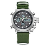 Men's Fashion Sports Watch w/Green Band