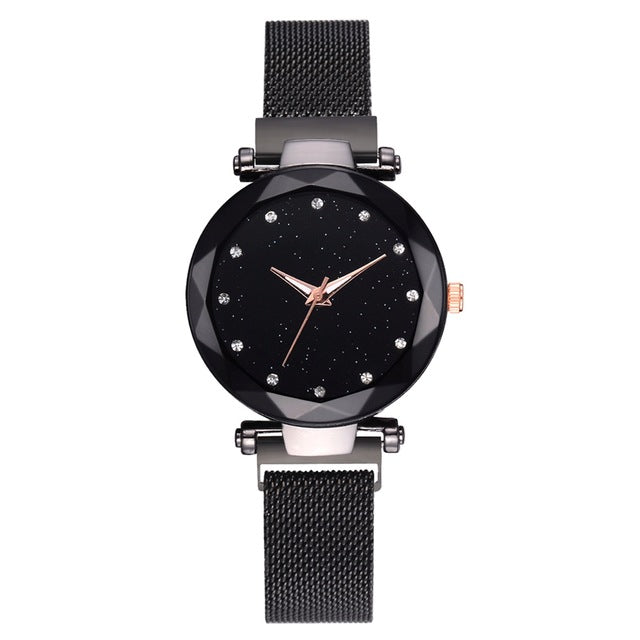 Ladies Wristwatch Starry Sky Rose Gold or Black