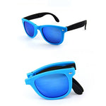 Folding Unisex Mirrored Sunglasses