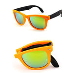 Folding Unisex Mirrored Sunglasses