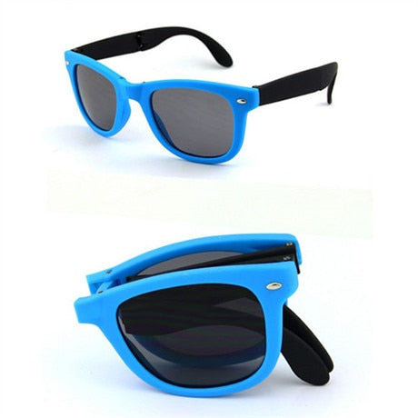 Folding Unisex Mirrored Sunglasses