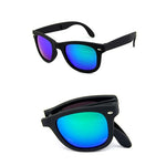 Folding Unisex Mirrored Sunglasses