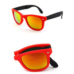 Folding Unisex Mirrored Sunglasses