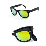 Folding Unisex Mirrored Sunglasses