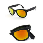 Folding Unisex Mirrored Sunglasses