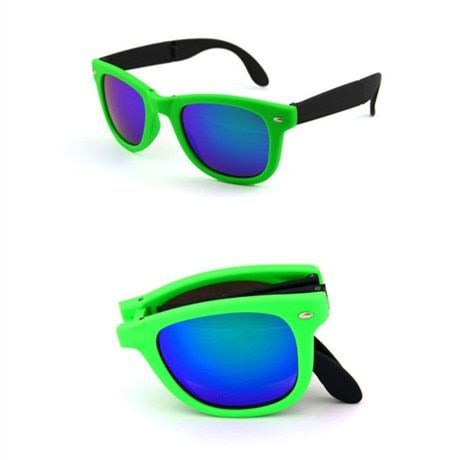 Folding Unisex Mirrored Sunglasses