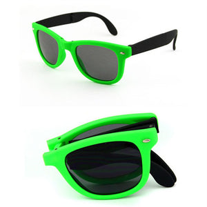 Folding Unisex Mirrored Sunglasses