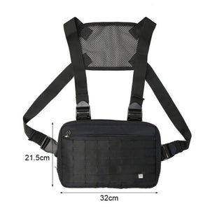 Black Chest Rig Bag Streetwear